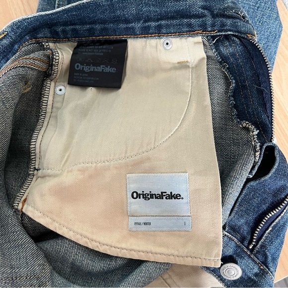 ORIGINAL FAKE sz 1 US sz 31-32 Blue Denim Jeans 2009 Japan KAWS - Picture 10 of 16